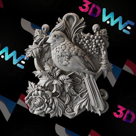 CARDINAL BIRD 3d stl - 3DWave.us