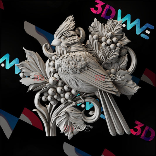 CARDINAL BIRD 3d stl 3DWave.us