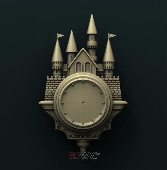 CASTLE CLOCK 3D STL 3DWave