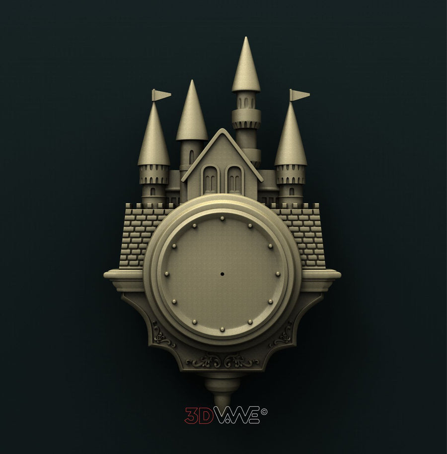 CASTLE CLOCK 3D STL 3DWave
