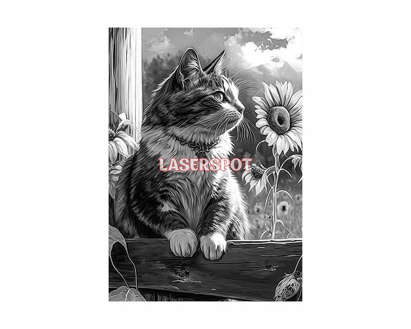 Cat 3d illusion & laser-ready files - 3DWave.us