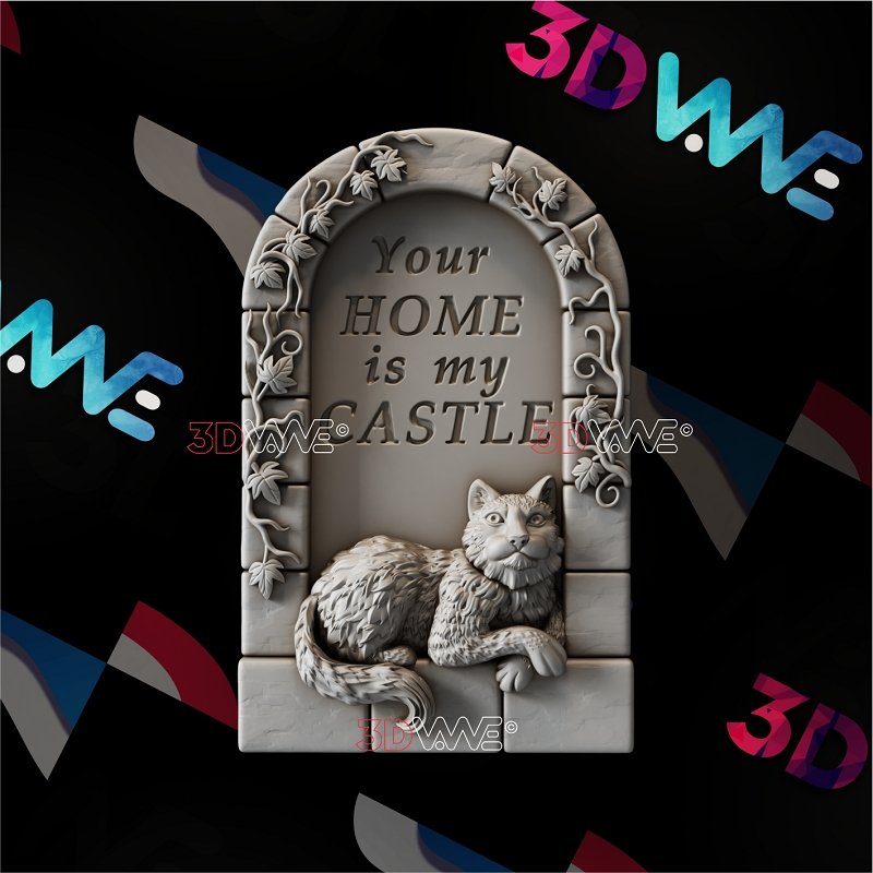CATS CASTLE 3d stl 3DWave.us
