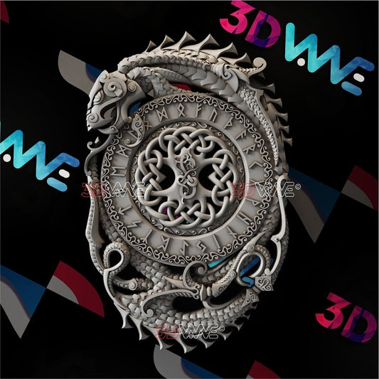 CELTIC DRAGON 3d stl 3DWave.us