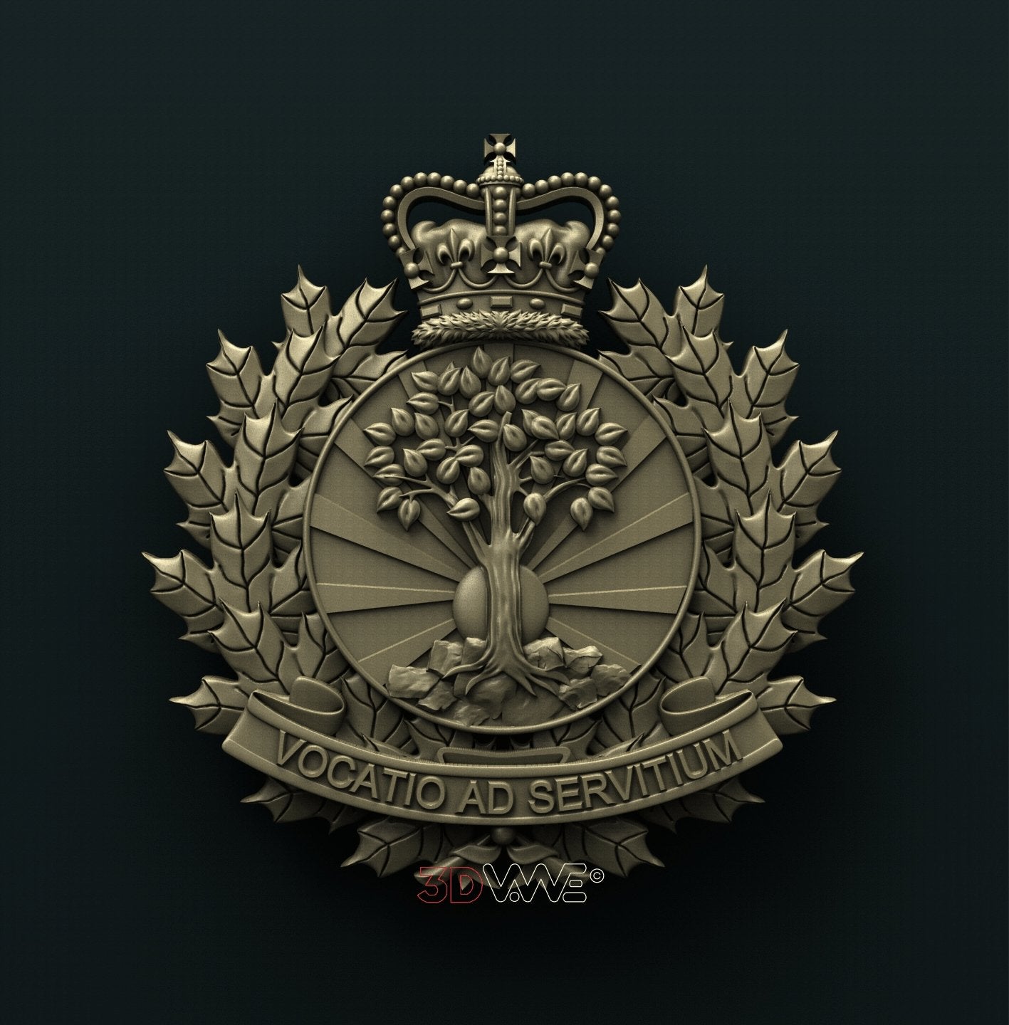 CHAPLAIN BRANCH BADGE, CANADIAN FORCES 3D STL 3DWave