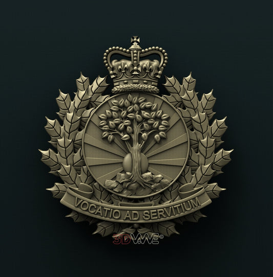 CHAPLAIN BRANCH BADGE, CANADIAN FORCES 3D STL 3DWave