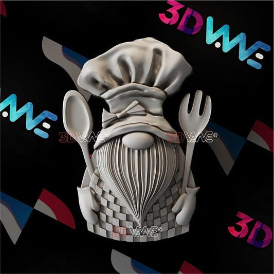 CHEF GNOME 3d stl 3DWave.us