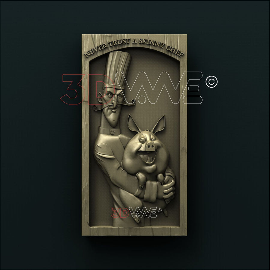 CHEF SIGN 3d stl 3DWave
