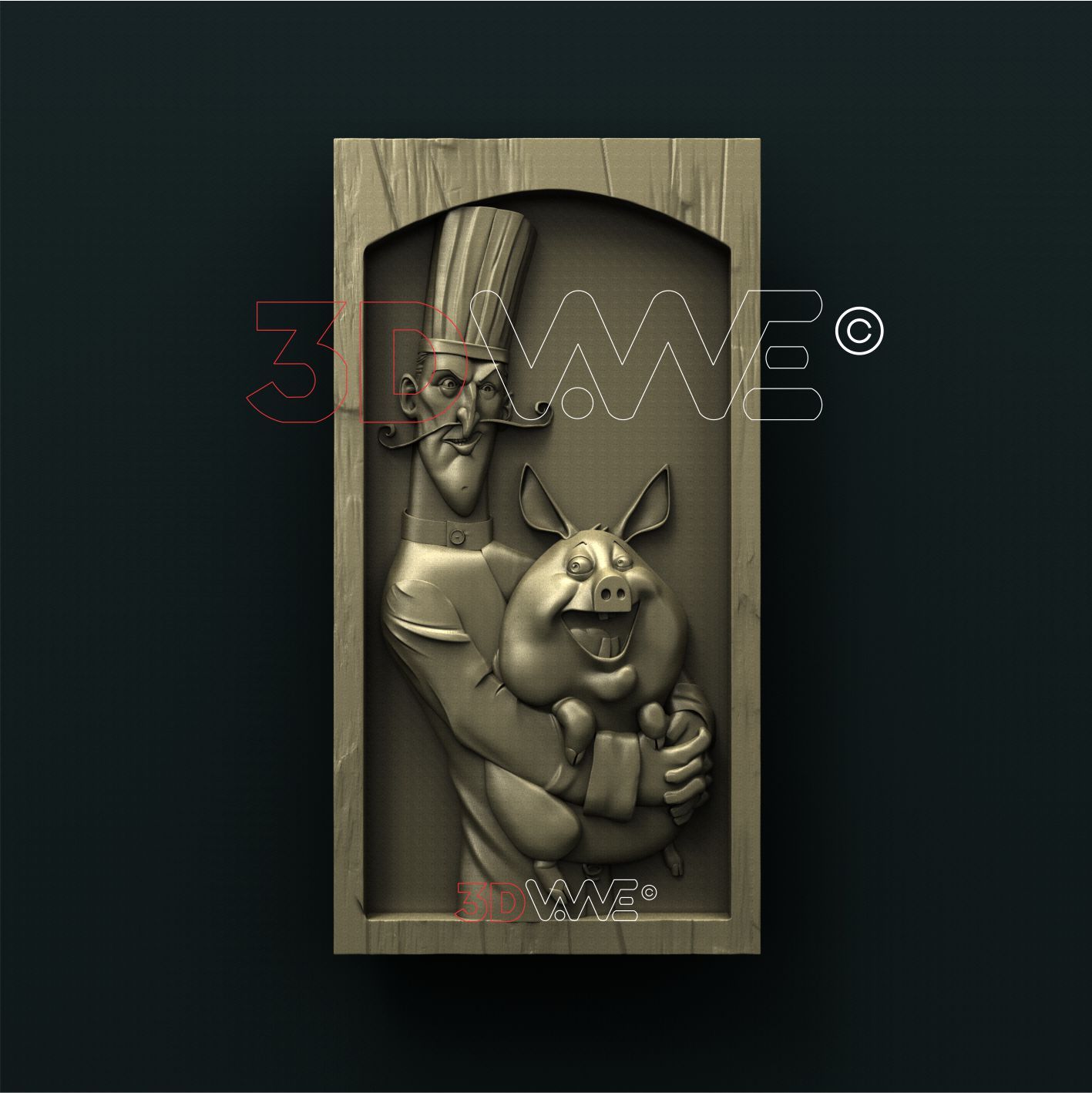 CHEF SIGN 3d stl 3DWave