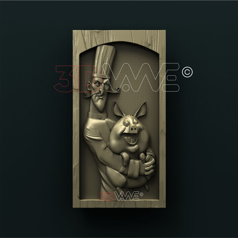 CHEF SIGN 3d stl 3DWave