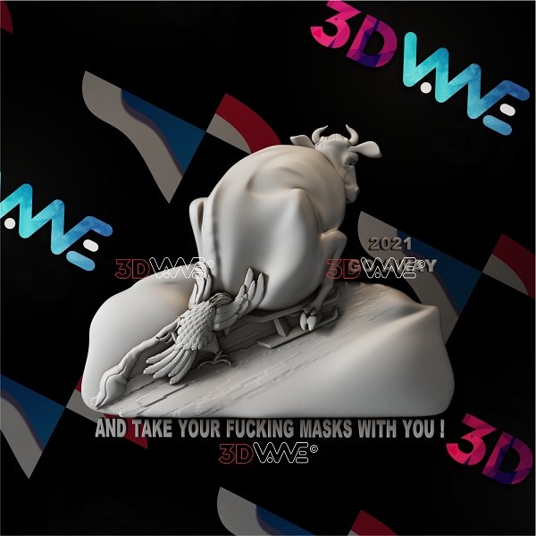 CHRISTMAS COW 3d stl 3DWave.us