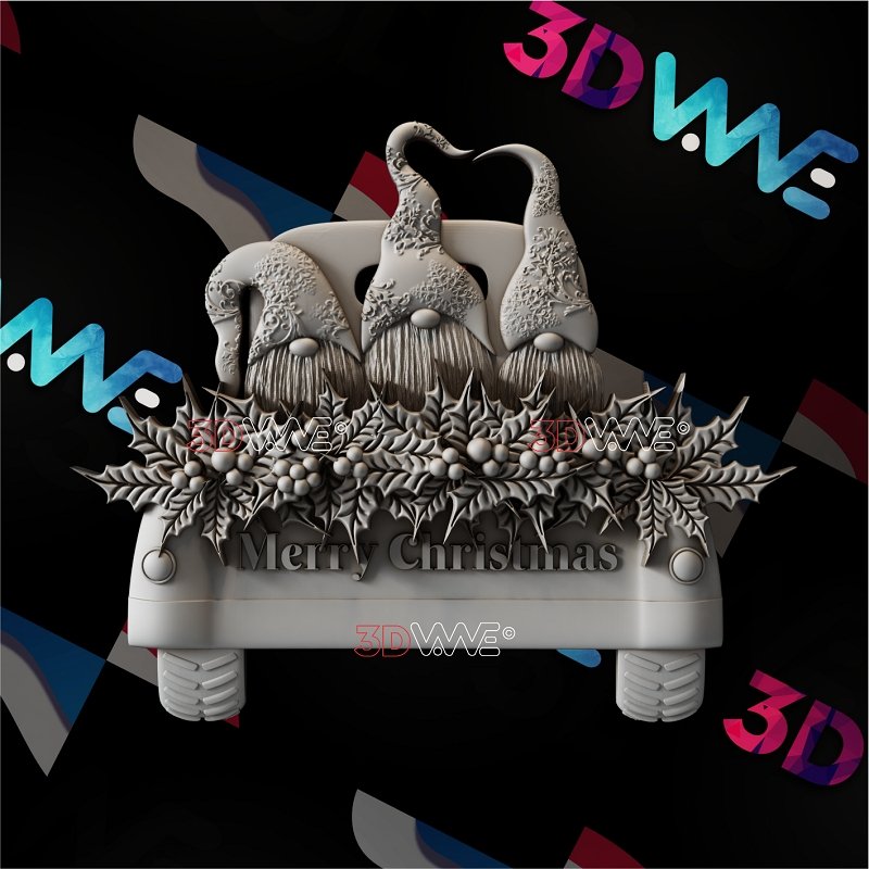 CHRISTMAS GNOMES 3d stl 3DWave.us