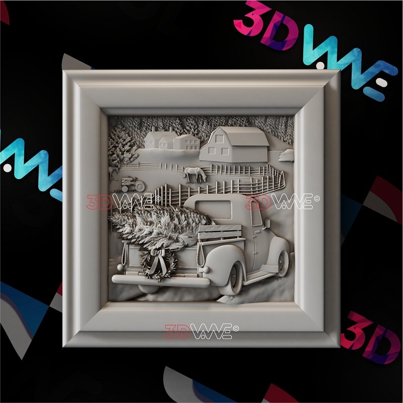 CHRISTMAS SCENE 3d stl 3DWave.us