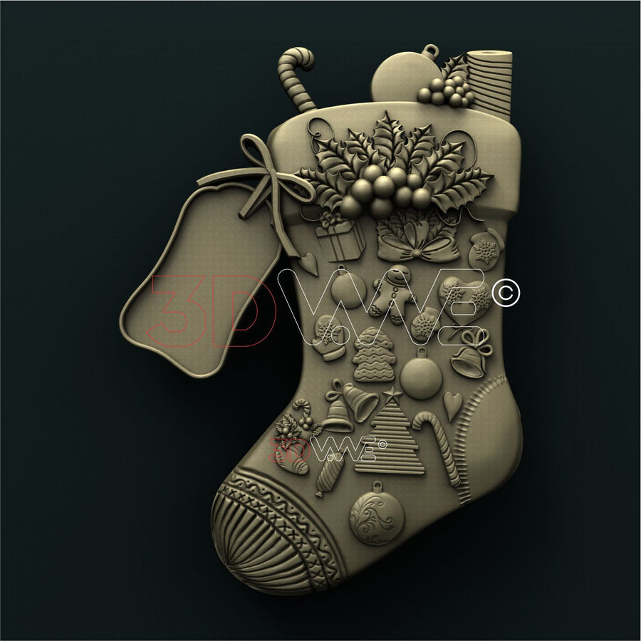 CHRISTMAS SOCK 3D STL 3DWave
