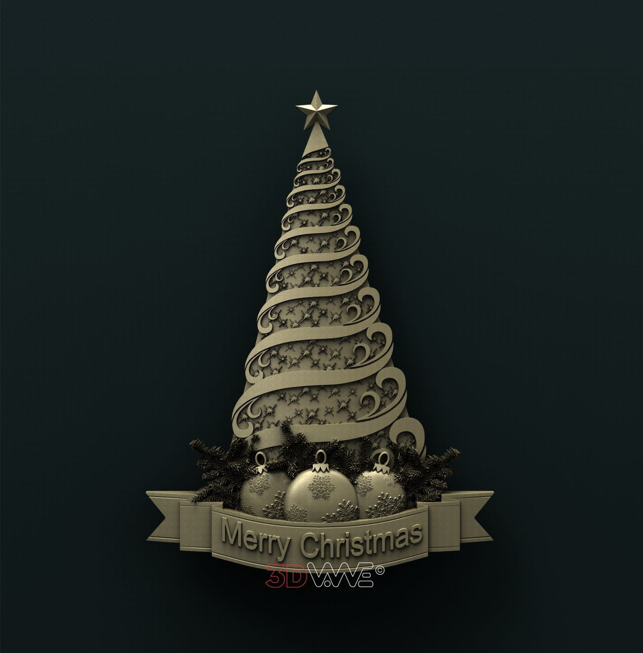 CHRISTMAS TREE 3D STL 3DWave