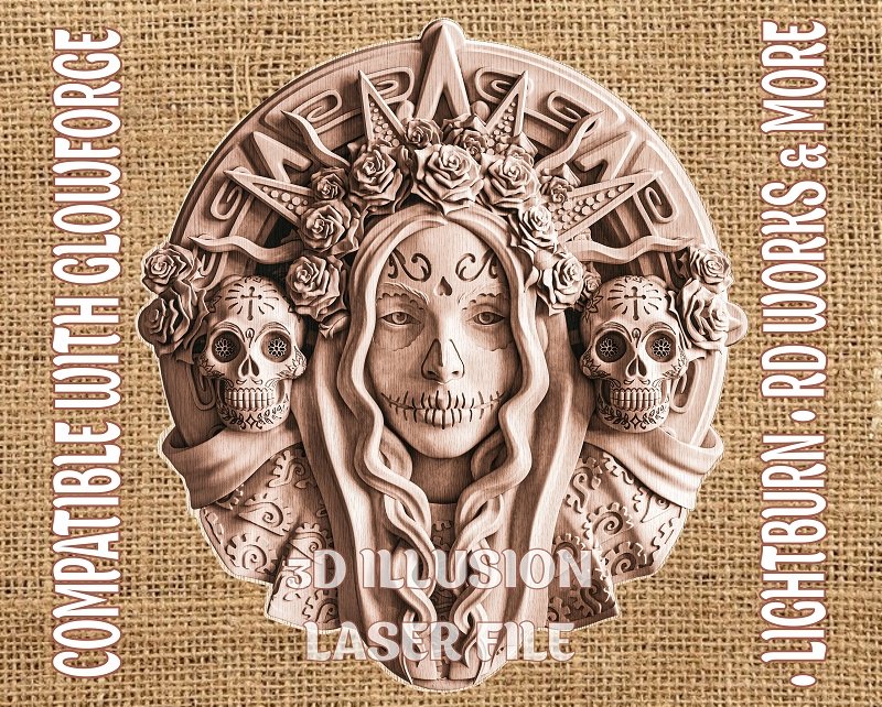 Cinco de Mayo 3d illusion & laser-ready file 3DWave.us