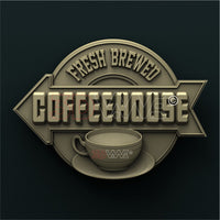 Thumbnail for COFFEE HOUSE SIGN 3D STL 3DWave