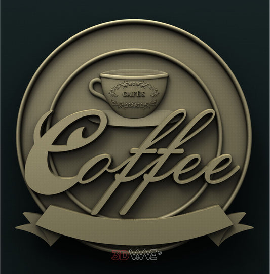COFFEE SIGN 3D STL 3DWave