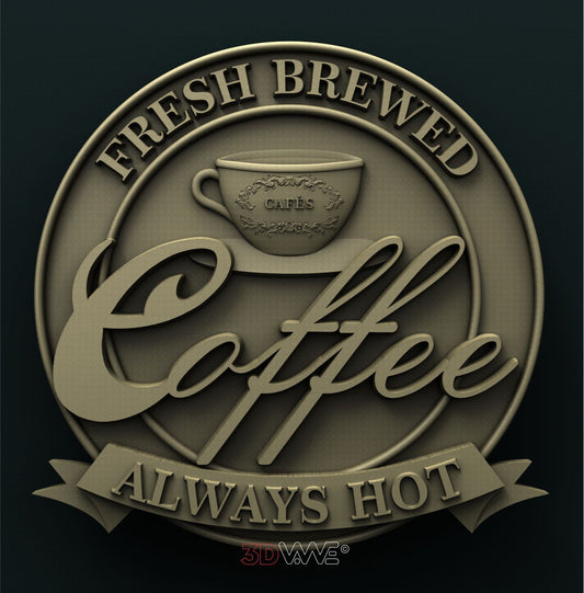 COFFEE SIGN 3D STL 3DWave