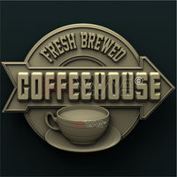 Thumbnail for COFFEEHOUSE SIGN 3D STL 3DWave