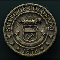 Thumbnail for COLORADO STATE SEAL 3D STL 3DWave