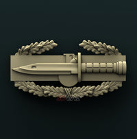 Thumbnail for COMBAT ACTION BADGE 3D STL 3DWave