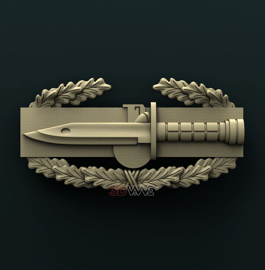 COMBAT ACTION BADGE 3D STL 3DWave