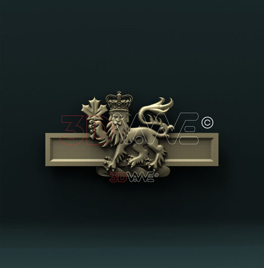 COMMANDER-IN-CHIEF UNIT COMMENDATION, CANADIAN ARMY 3D STL 3DWave