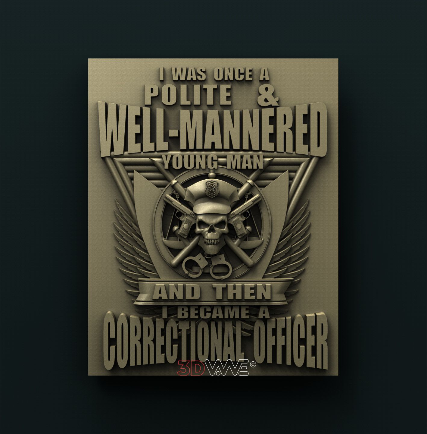 CORRECTIONAL OFFICER SIGN 3D STL 3DWave