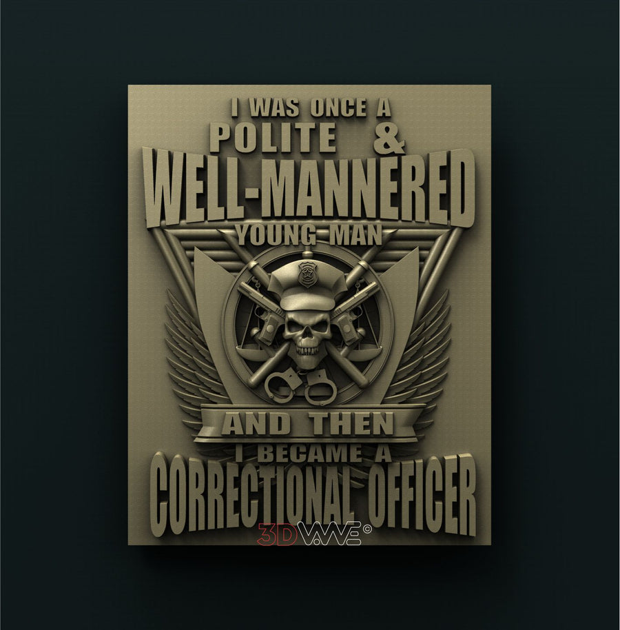 CORRECTIONAL OFFICER SIGN 3D STL 3DWave
