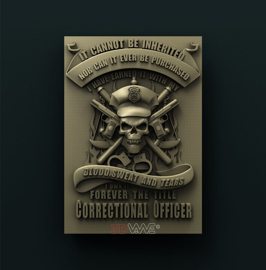CORRECTIONAL OFFICER SIGN 3D STL 3DWave
