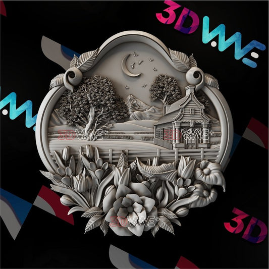 Country scene 3d stl - 3DWave.us