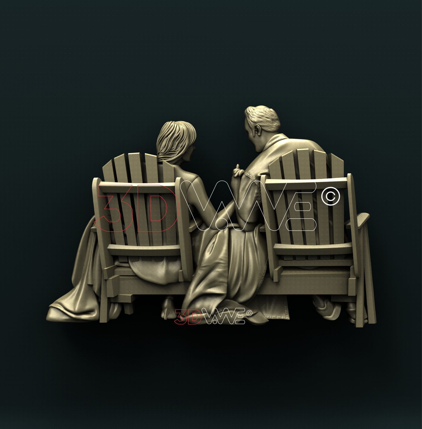 COUPLE IN LOVE 3D STL 3DWave