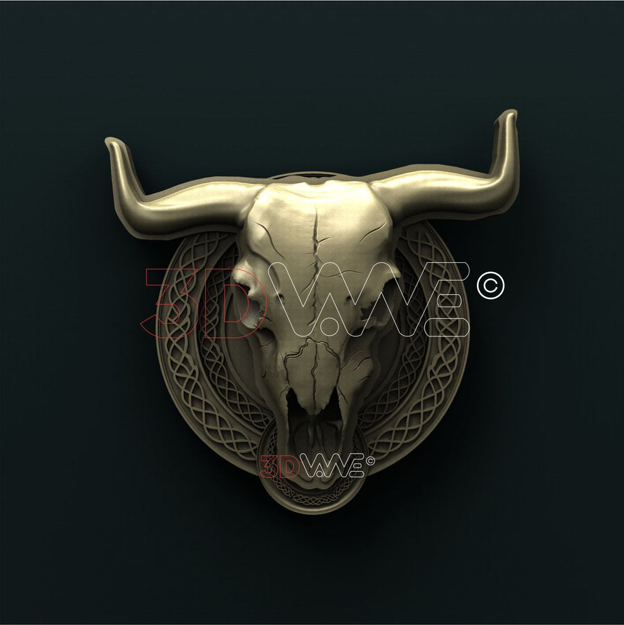 COW SKULL 3D STL 3DWave