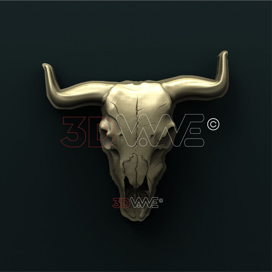 COW SKULL 3D STL 3DWave