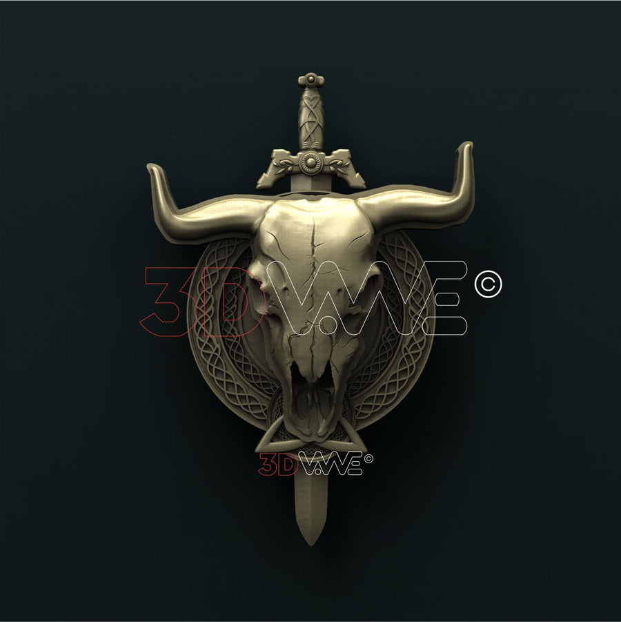 COW SKULL 3D STL 3DWave