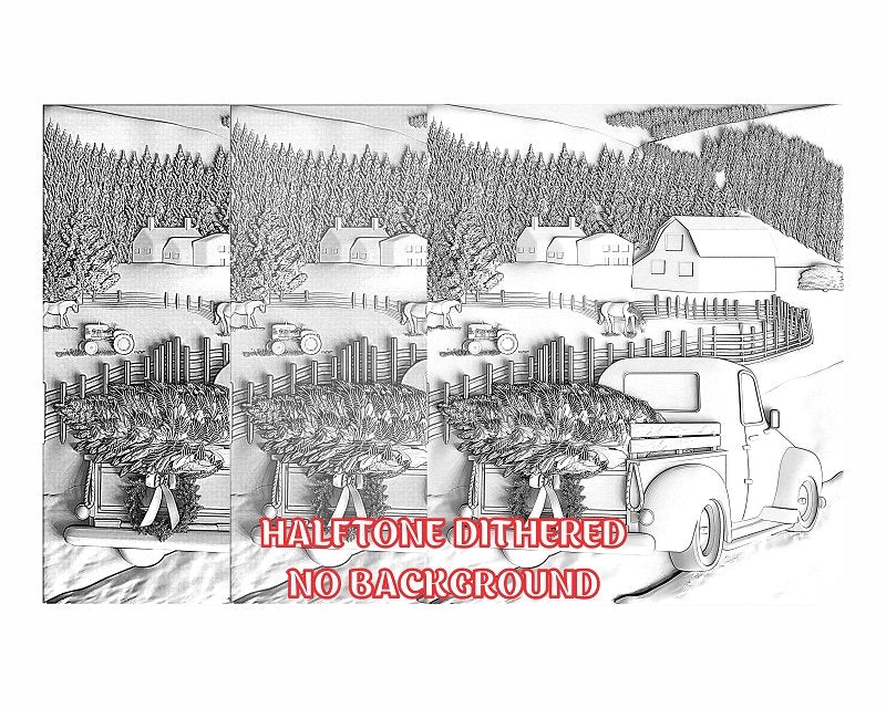 Cristmas 3d illusion & laser-ready file 3DWave.us