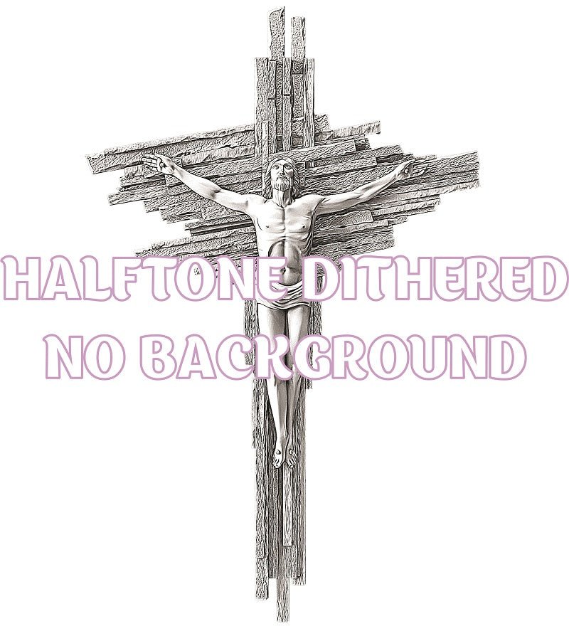 CRUCIFIXION 3d illusion & laser-ready file 3DWave.us