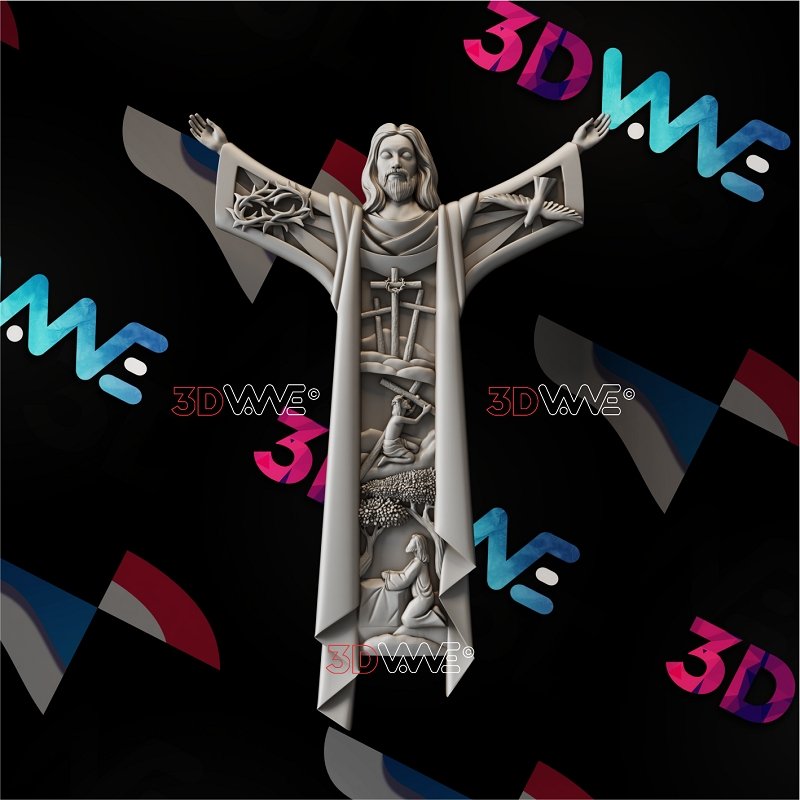 CRUCIFIXION 3d stl 3DWave.us