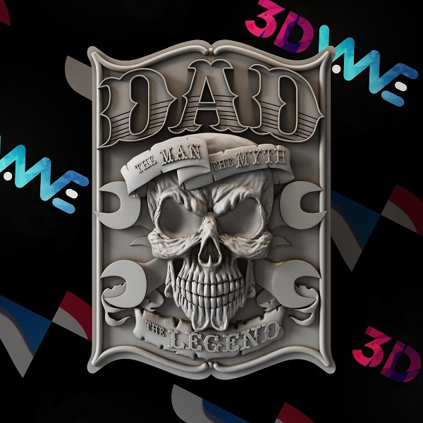 DAD, A LEGEND 3d stl 3DWave.us