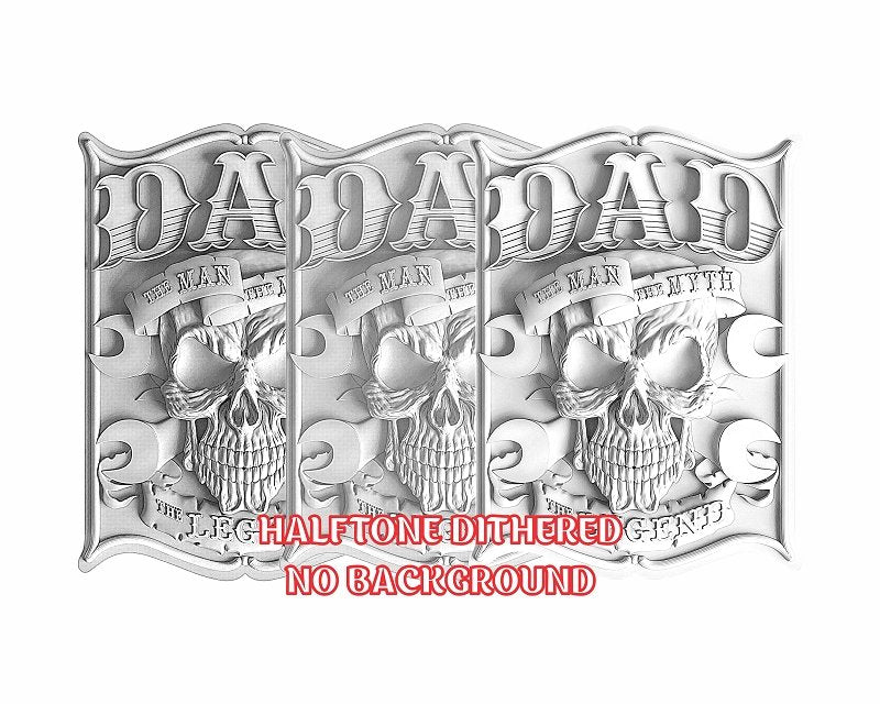 DAD GIFT 3d illusion & laser-ready file 3DWave.us