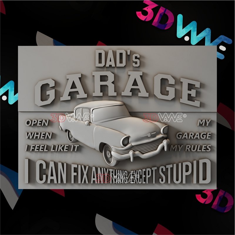 DAD's GARAGE 3d stl 3DWave.us