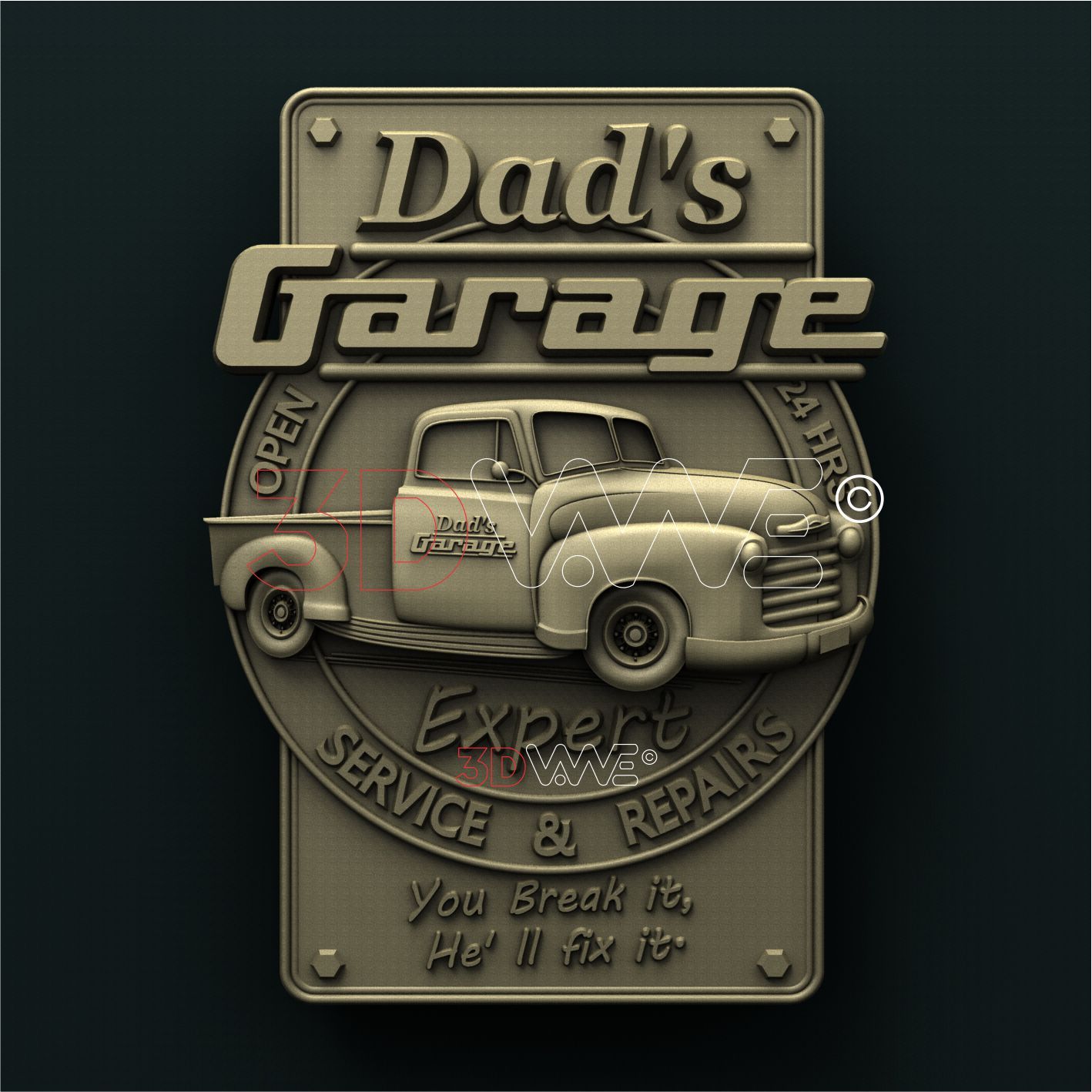 DAD'S GARAGE 3D STL 3DWave