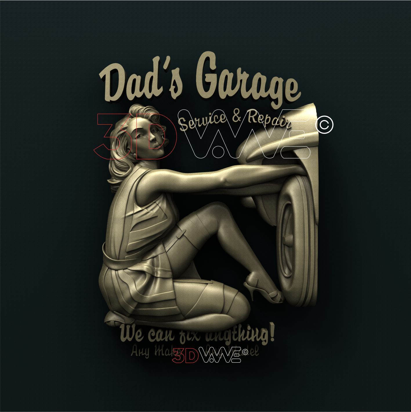 DAD'S GARAGE 3D STL 3DWave