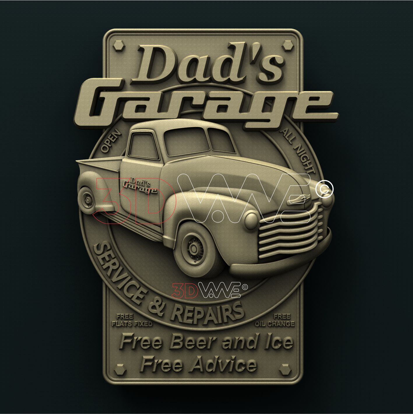 DAD'S GARAGE 3D STL 3DWave