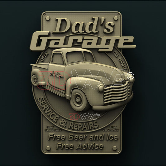 DAD'S GARAGE 3D STL 3DWave