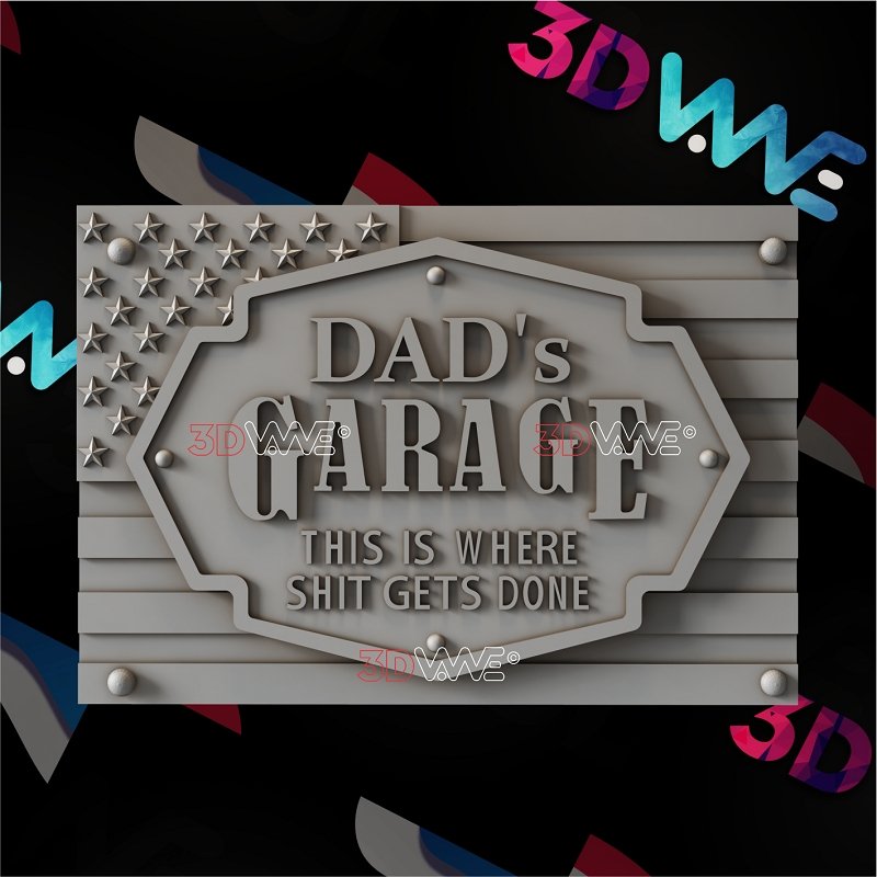 DAD's GARAGE 3d stl 3DWave.us