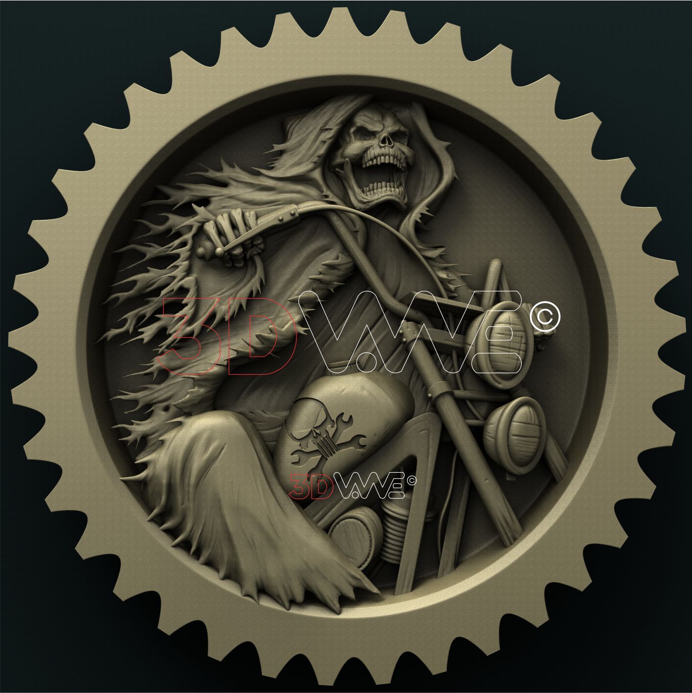DEATH ON BIKE 3D STL 3DWave