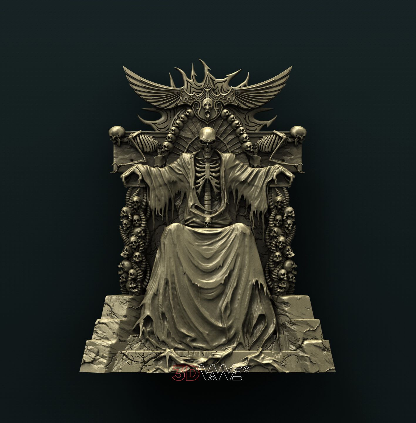 DEATH ON THRONE 3D STL 3DWave