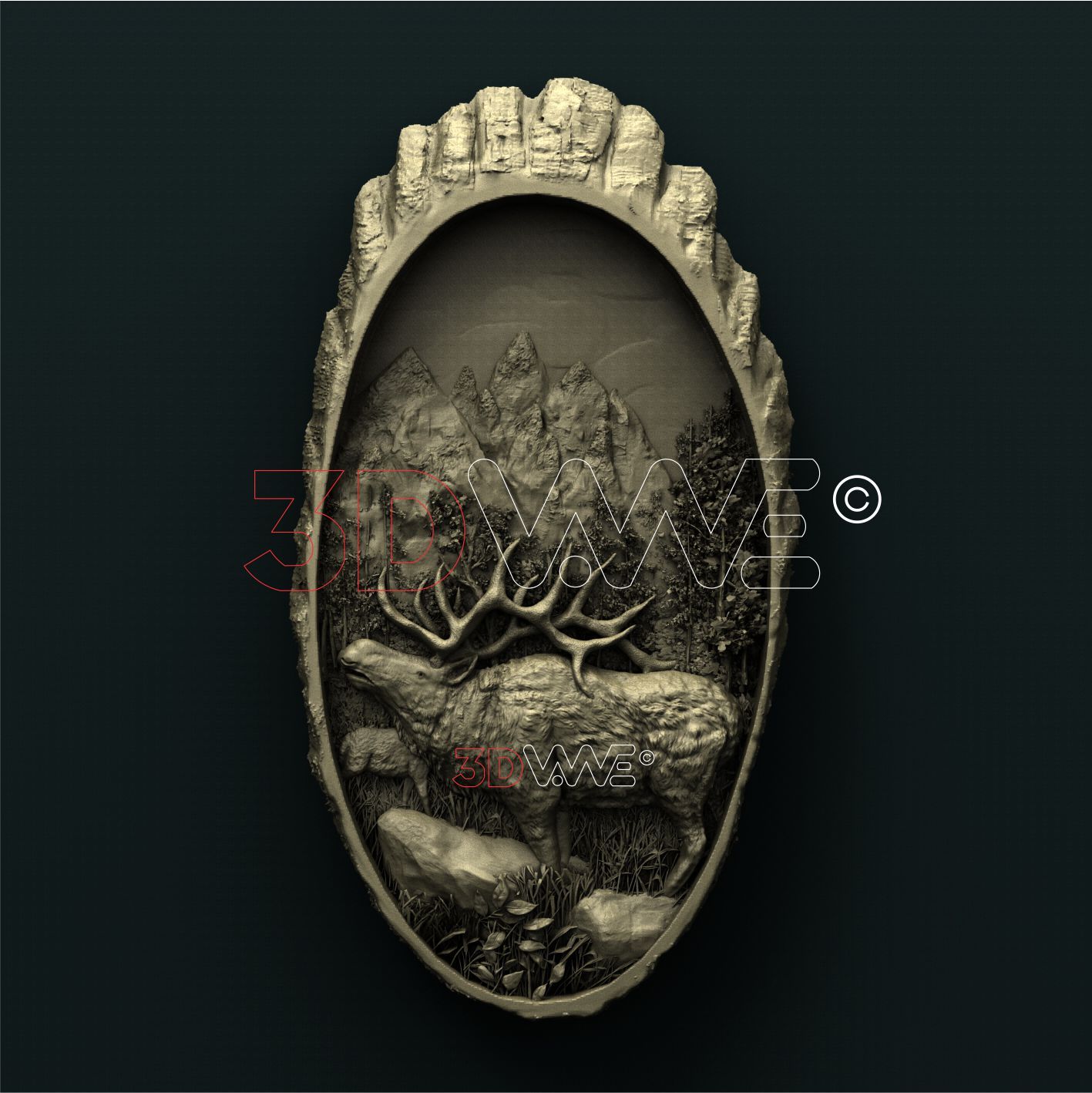DEER 3D STL 3DWave