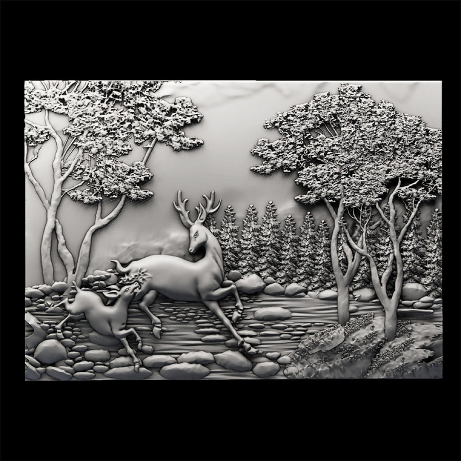DEER IN LANDSCAPE 3d stl Robert